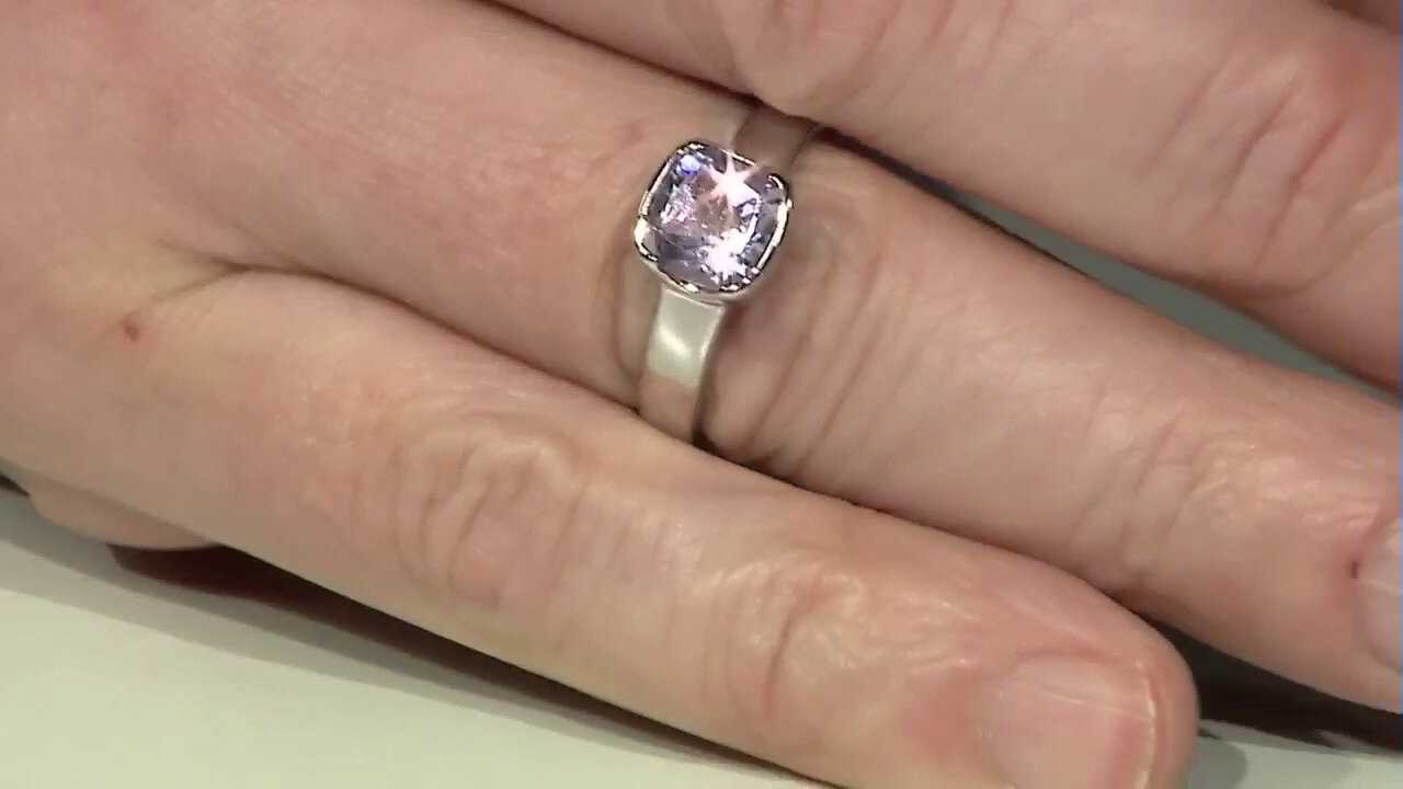Video Rose de France Amethyst Silver Ring
