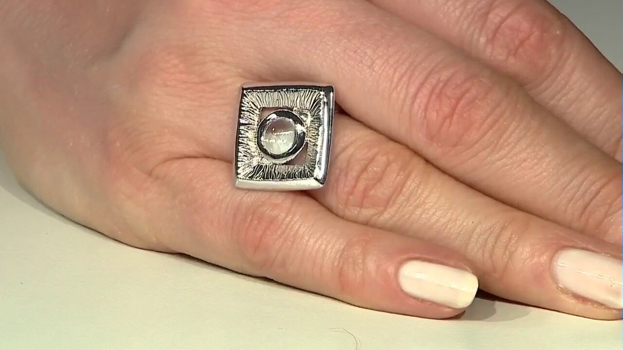 Video Zilveren ring met een hemel-blauwe topaas (MONOSONO COLLECTION)