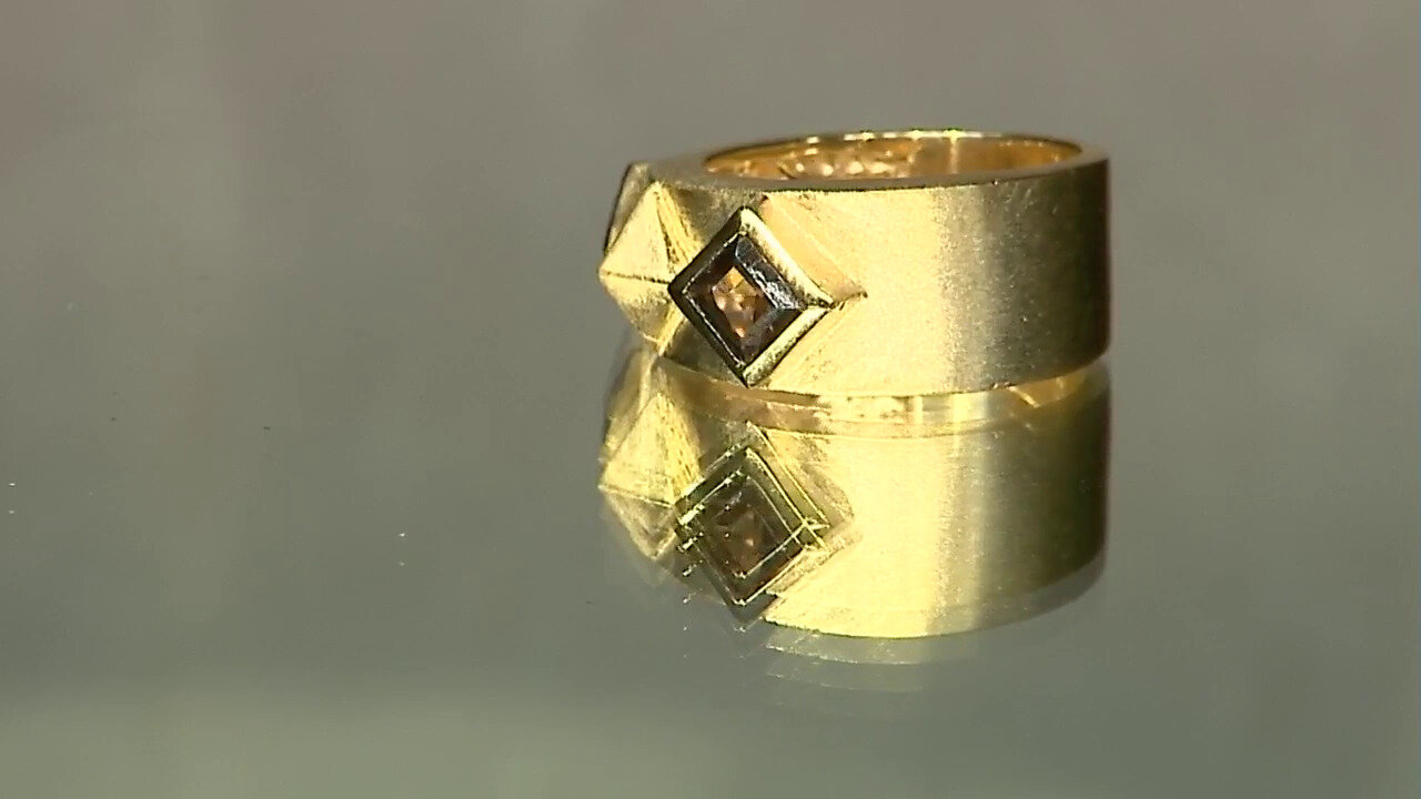Video Zilveren ring met een rookkwarts (MONOSONO COLLECTION)