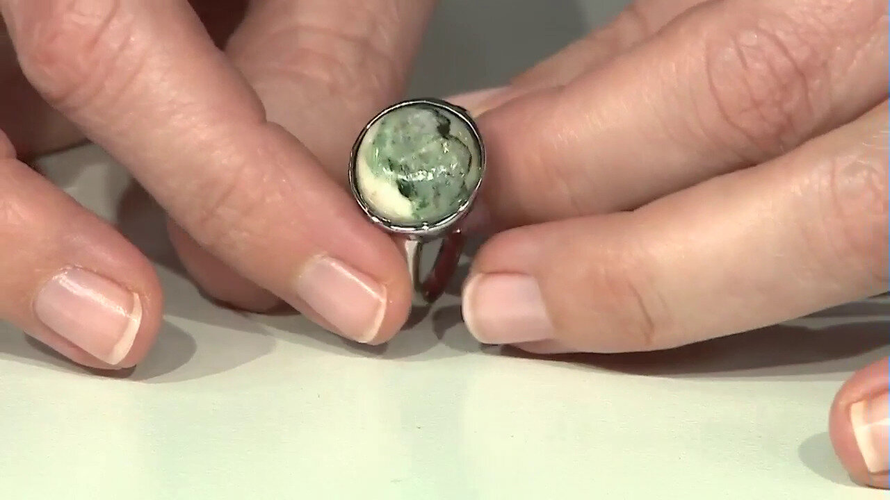 Video Zilveren ring met een Mariposiet