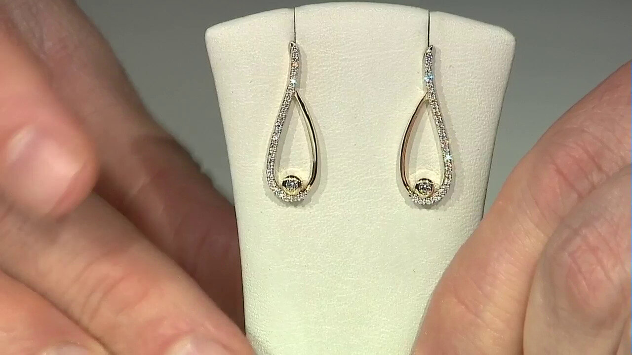 Video Boucles d'oreilles en or et Diamant Flawless (F) (LUCENT DIAMONDS)