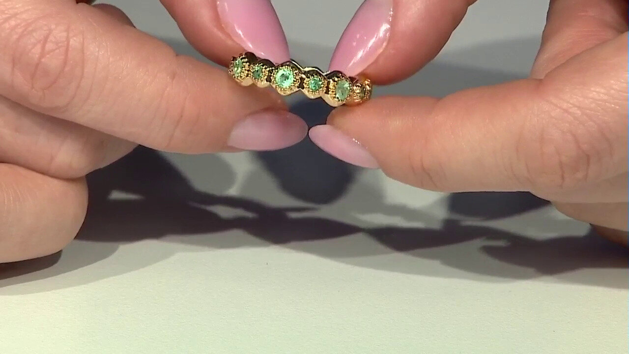 Video Bague en argent et Emeraude de Russie