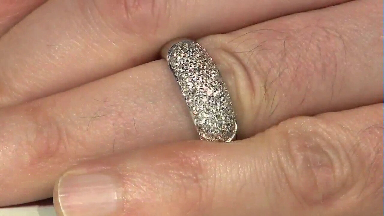 Video White Sapphire Silver Ring