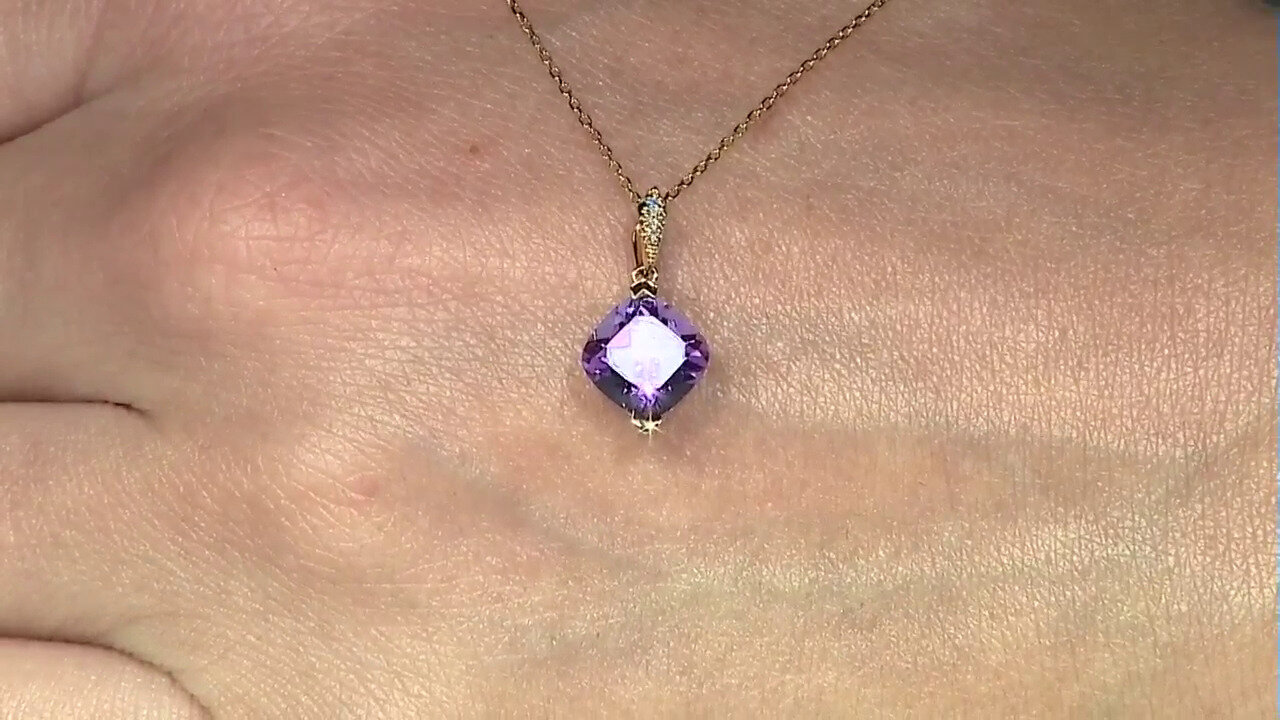 Video 10K Amethyst Gold Necklace
