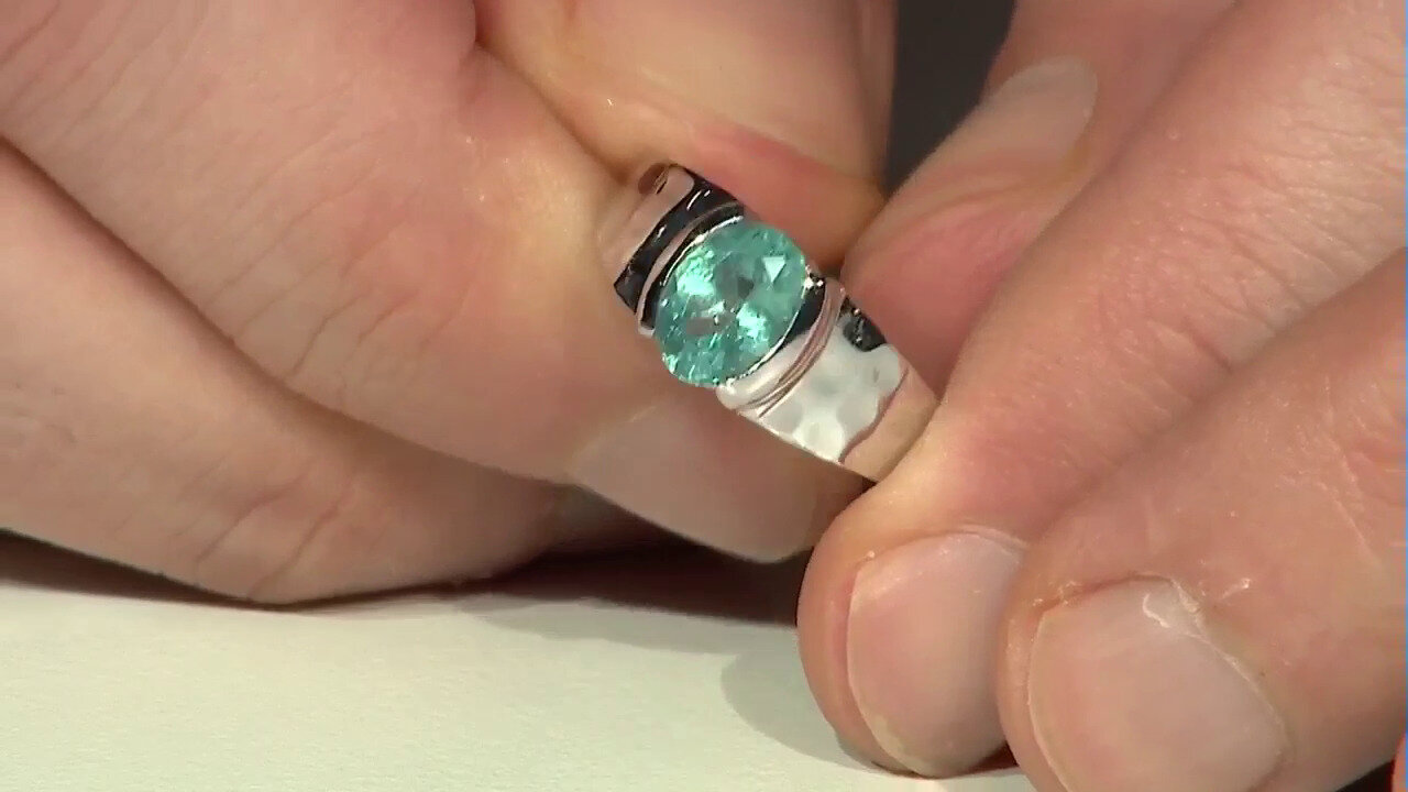 Video Blue Apatite Silver Ring