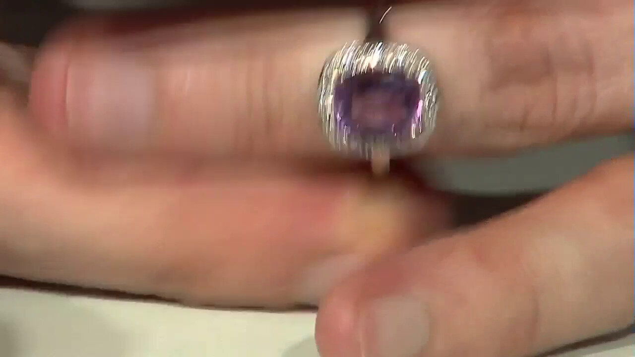 Video Spanish Pink Fluorite Silver Ring