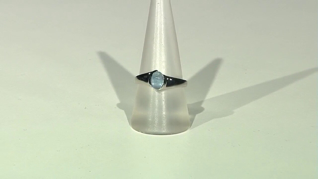 Video Zilveren ring met een Ofiki Aquamarijn