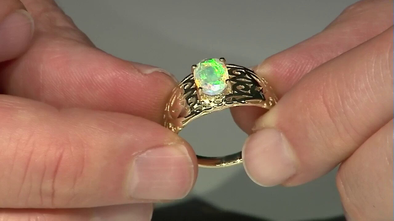 Video Gouden ring met een AAA Welo-opaal (Ornaments by de Melo)