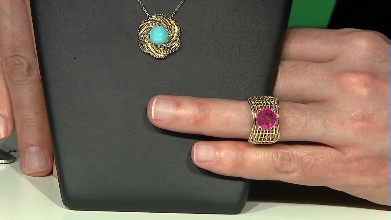 Video Gouden ring met een Madagaskar Roze Saffier (Ornaments by de Melo)