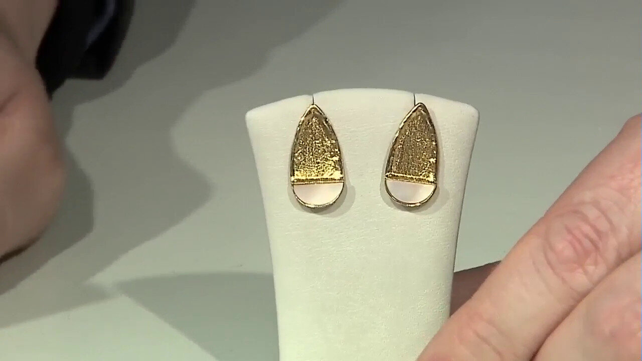 Video Mother of Pearl Silver Earrings (Joias do Paraíso)