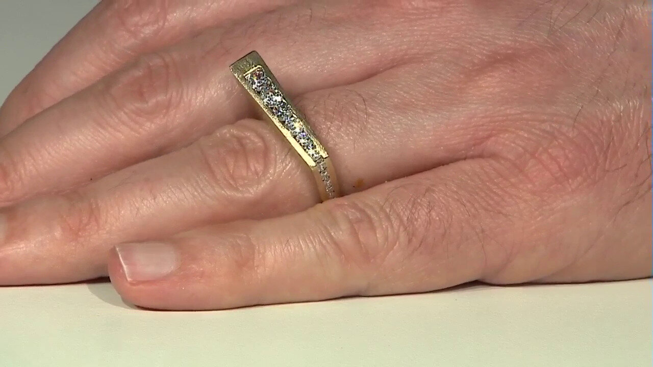 Video Gouden ring met een I2 (I) Diamant (de Melo)
