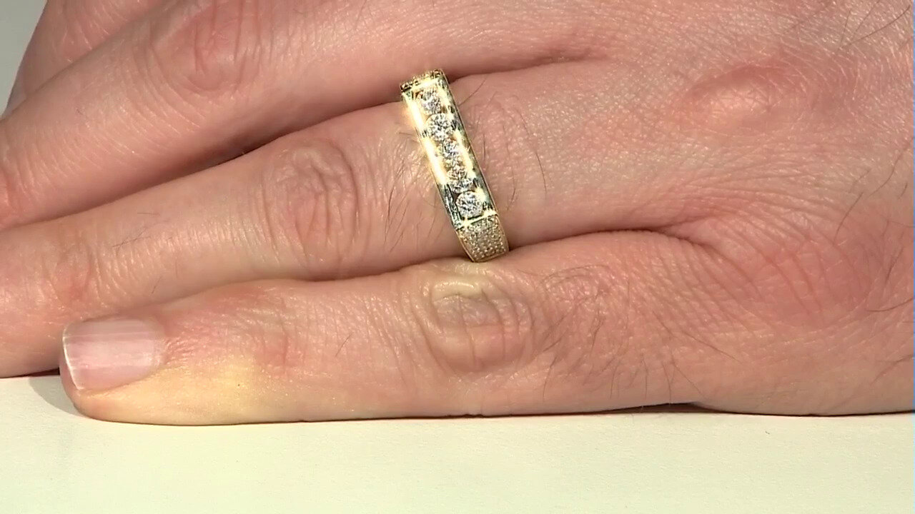 Video 9K I2 (I) Diamond Gold Ring (de Melo)