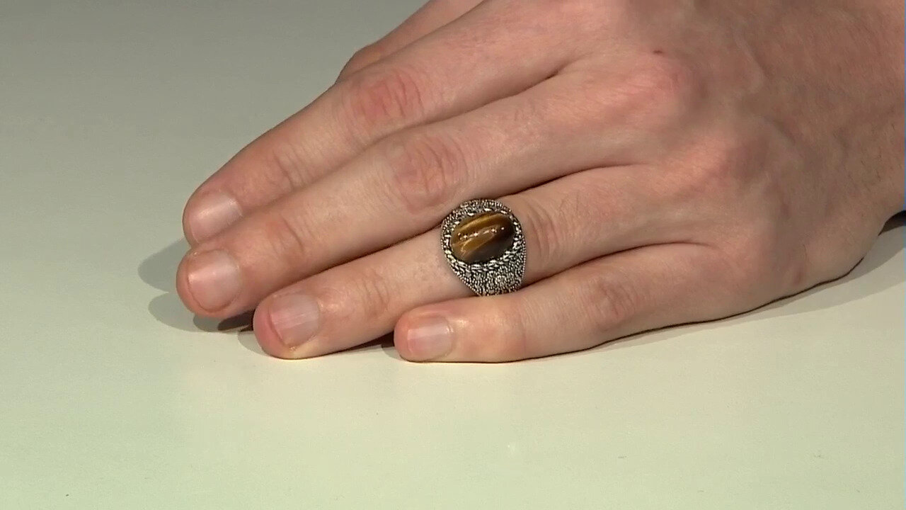Video Tiger´s Eye Silver Ring (Annette classic)