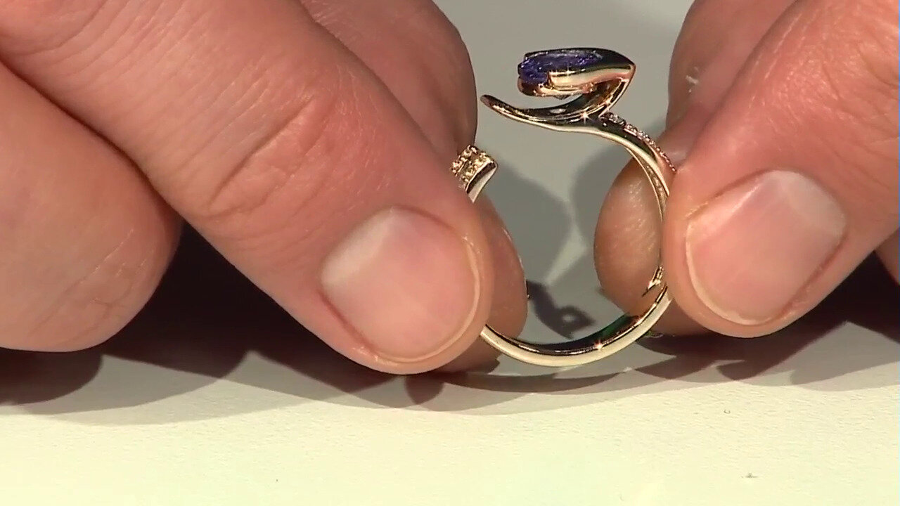 Video 9K Tanzanite Gold Ring (de Melo)