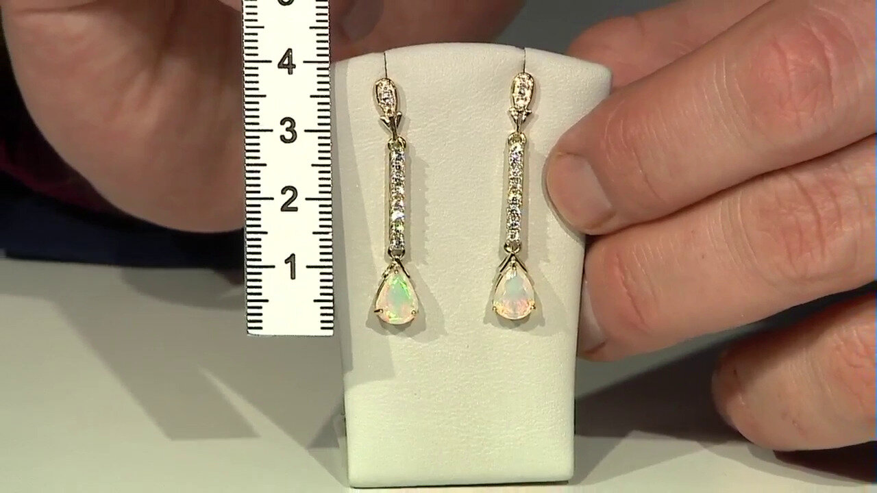 Video 9K Welo Opal Gold Earrings (de Melo)