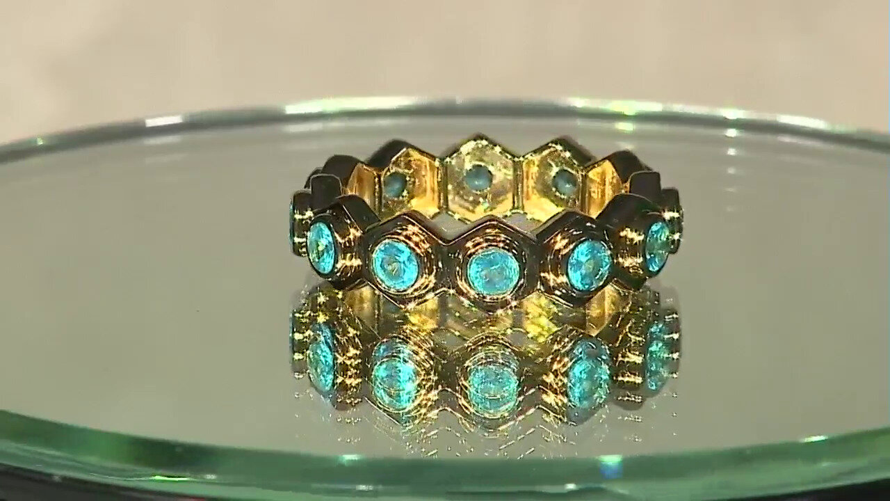 Video Bague en argent et Apatite bleu néon (de Melo)