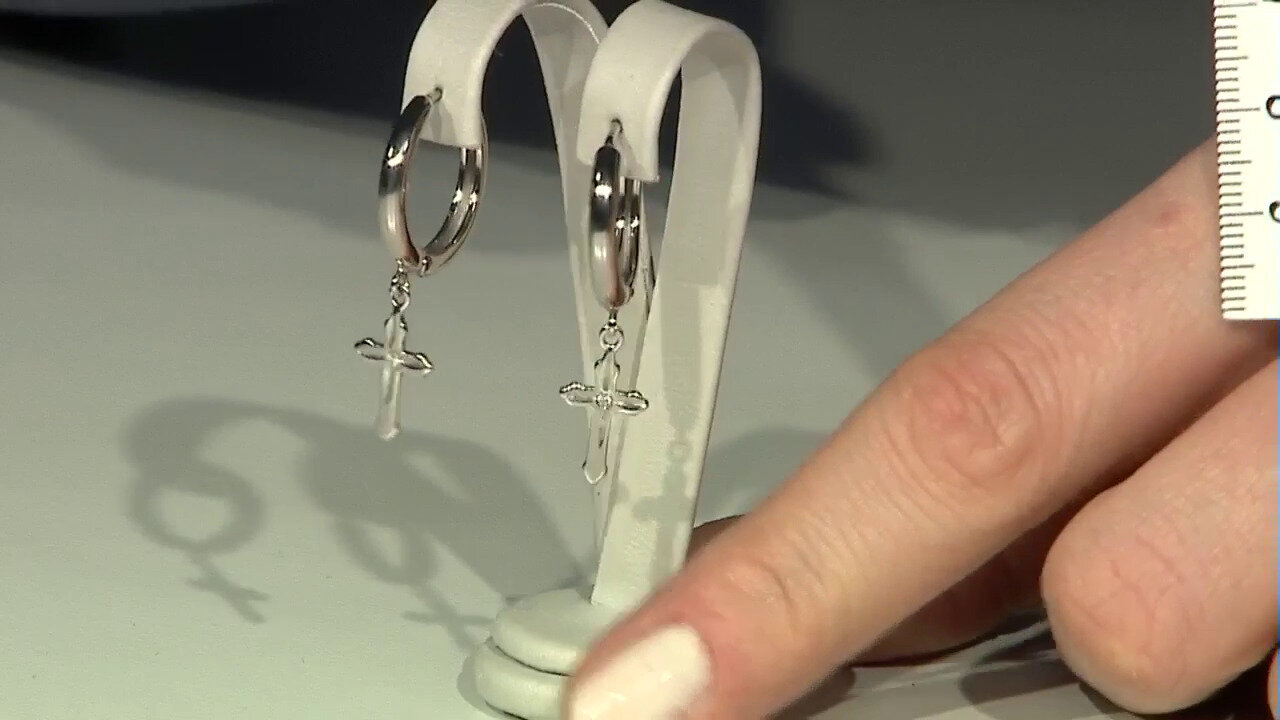 Video PK (H) Diamond Silver Earrings