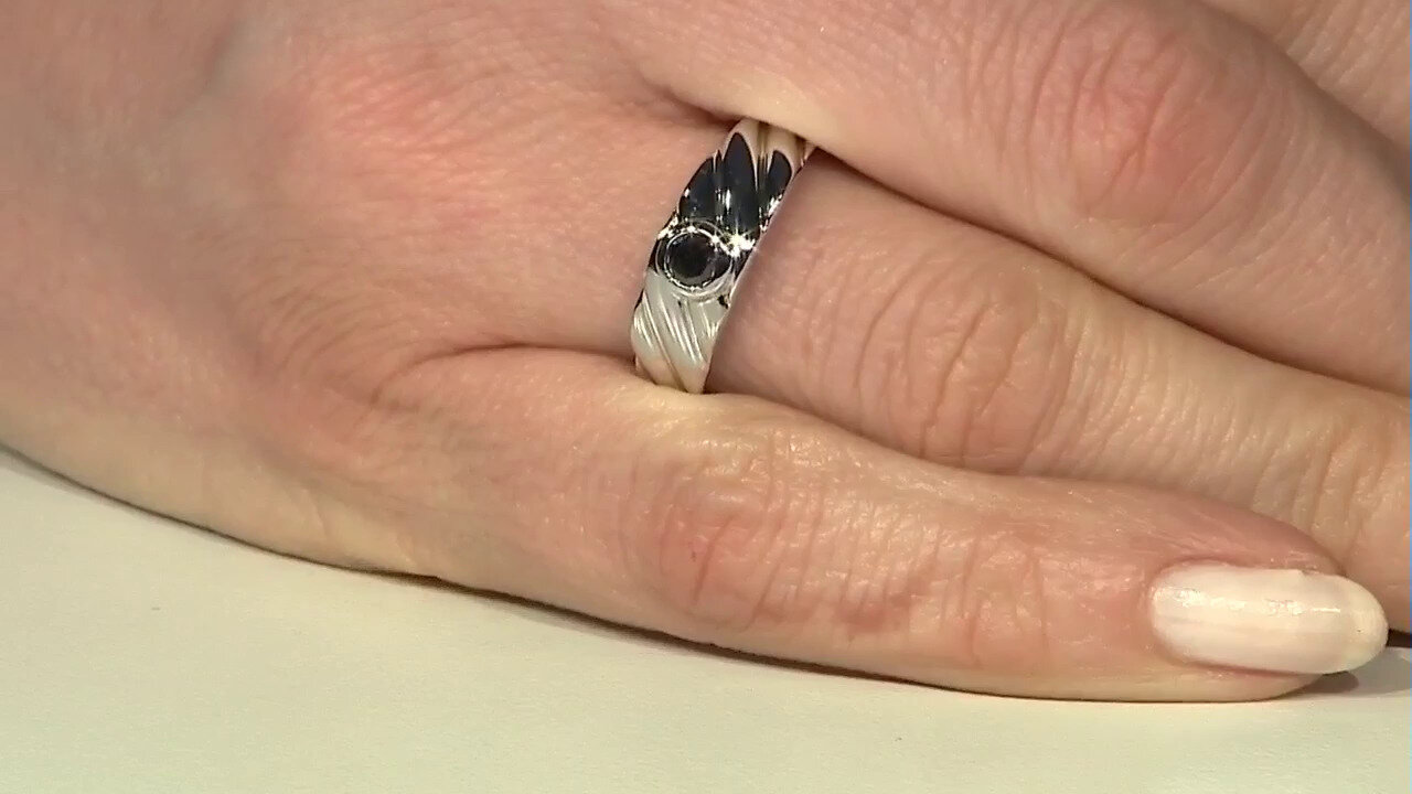 Video Bague en argent et Diamant noir (de Melo)