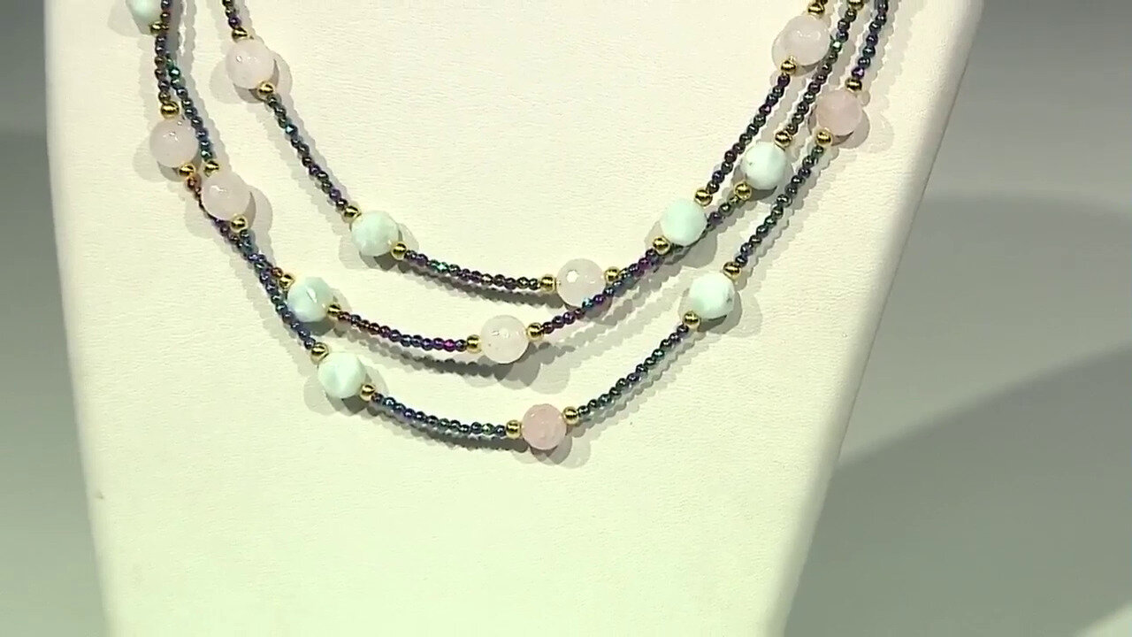 Video Golden Hematite Silver Necklace (Riya)