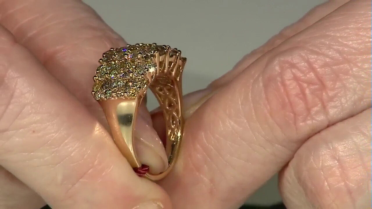 Video Gouden ring met SI2 Fancy Diamanten (CIRARI)