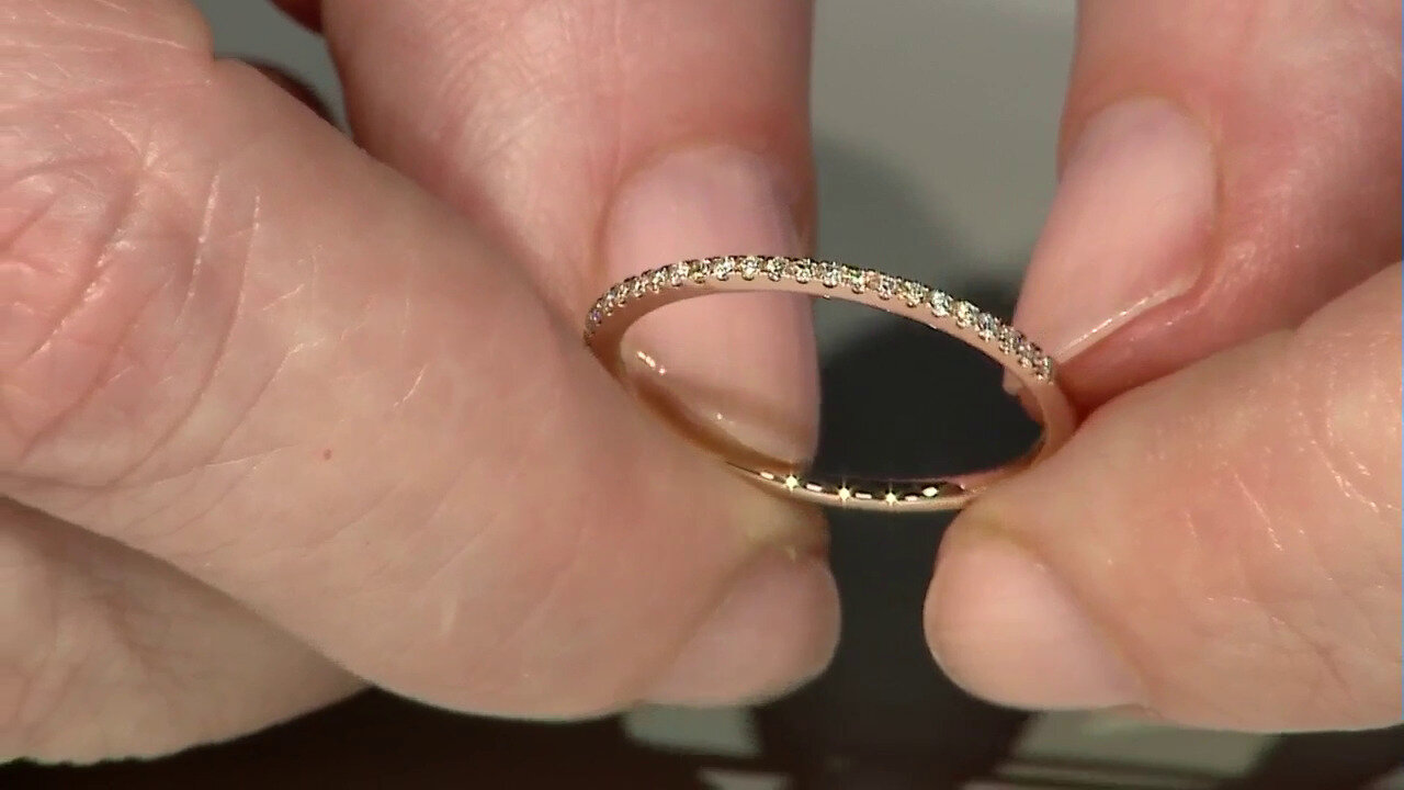 Video Gouden ring met SI2 (H) Diamanten (CIRARI)