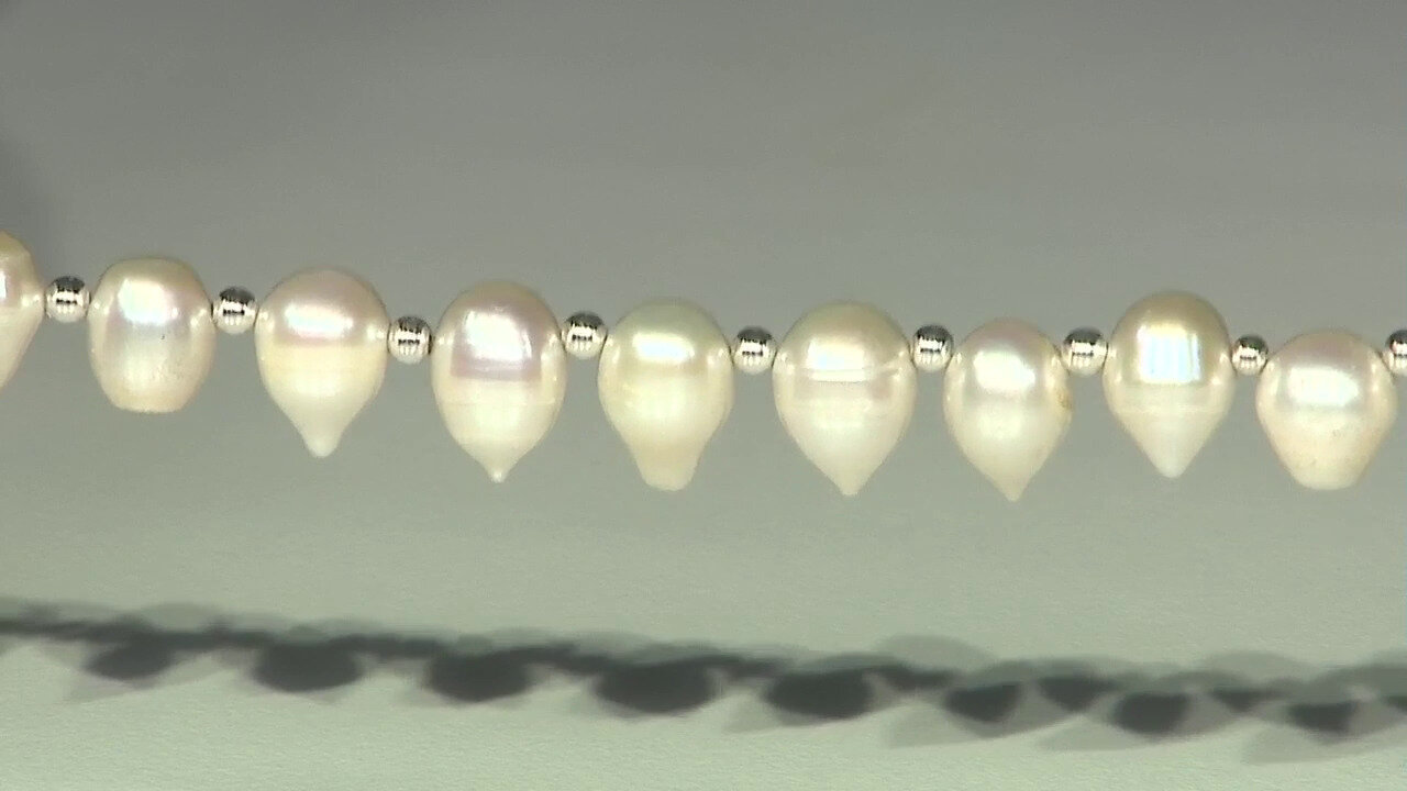 Video Freshwater pearl Silver Bracelet (TPC)
