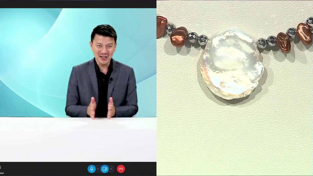 Video Keshi-Perlen-Silberhalskette (TPC)