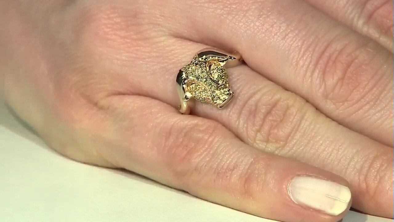 Video Gouden ring met SI2 Fancy Diamanten (CIRARI)