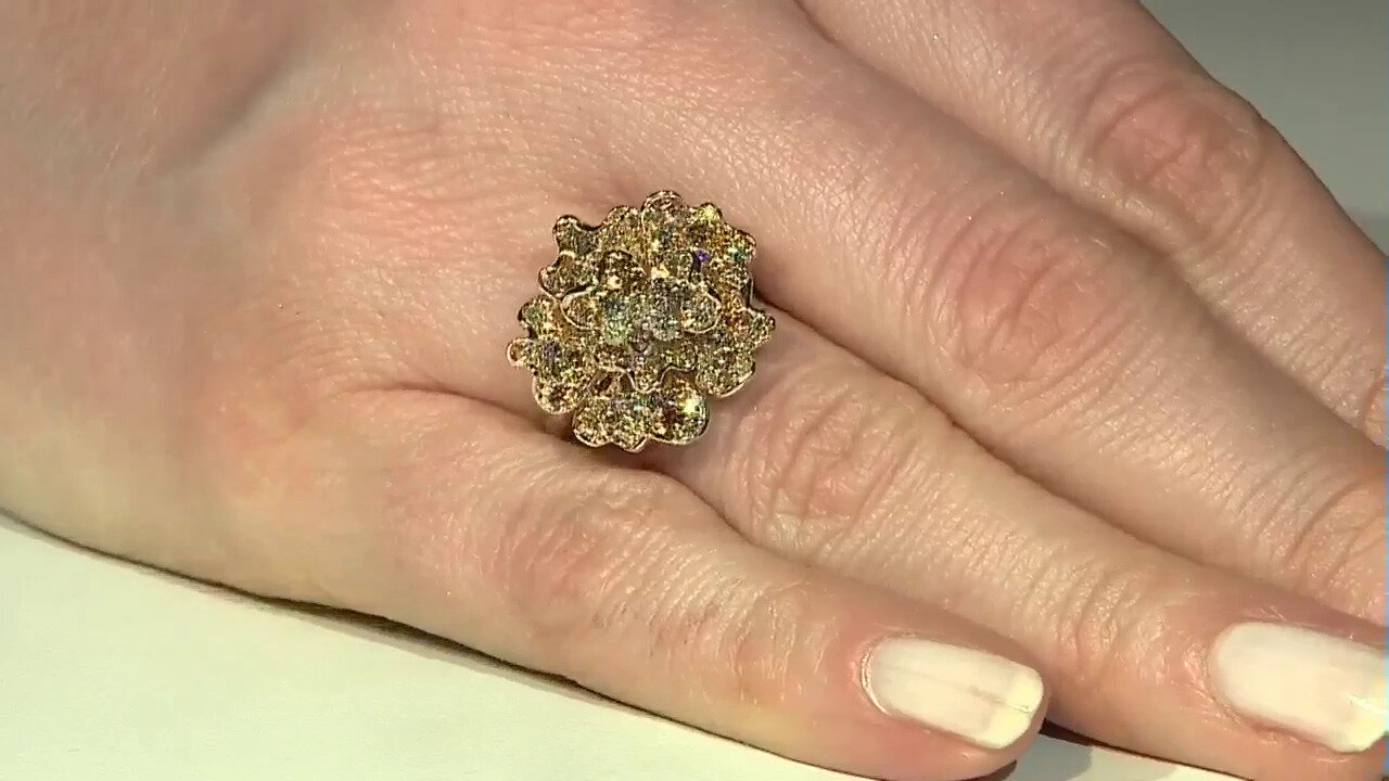 Video 14K SI2 Fancy Diamond Gold Ring (CIRARI)