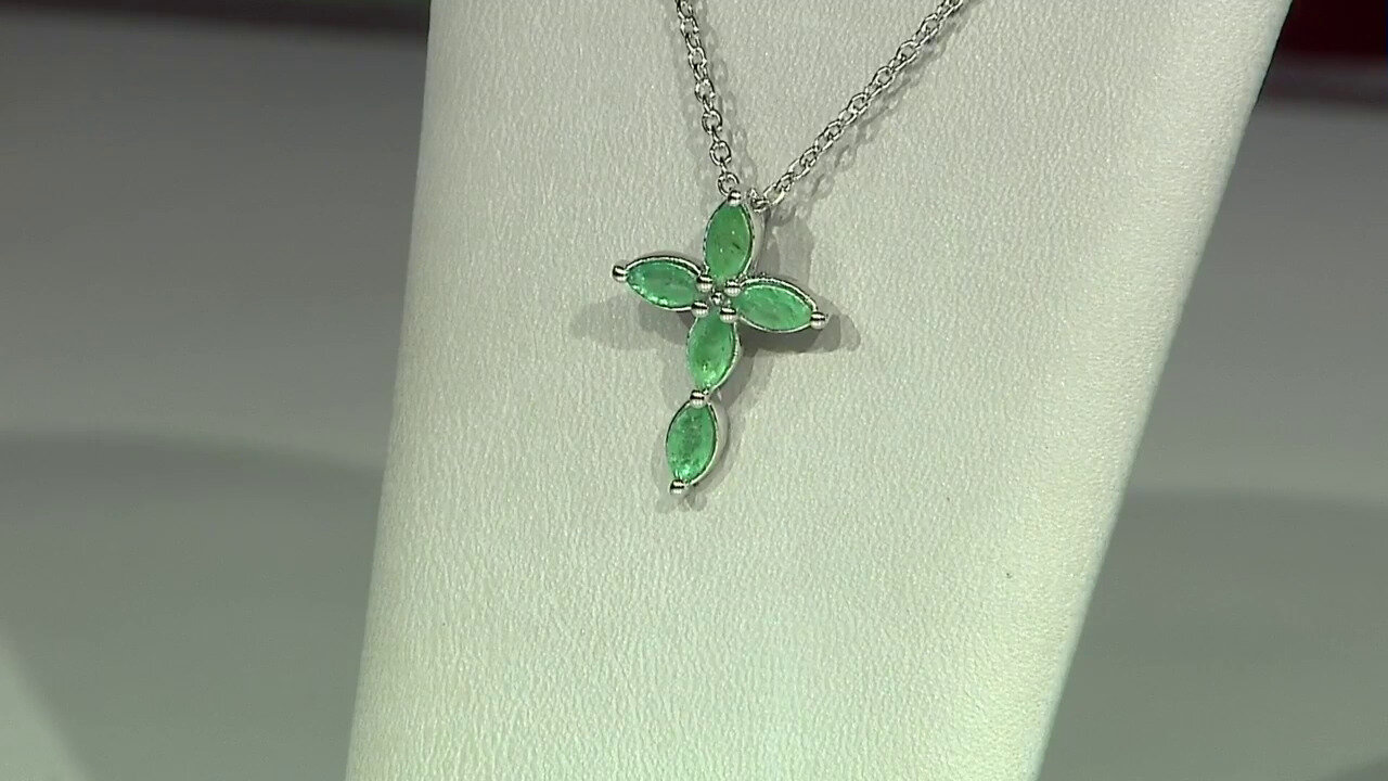 Video Socoto Emerald Silver Necklace
