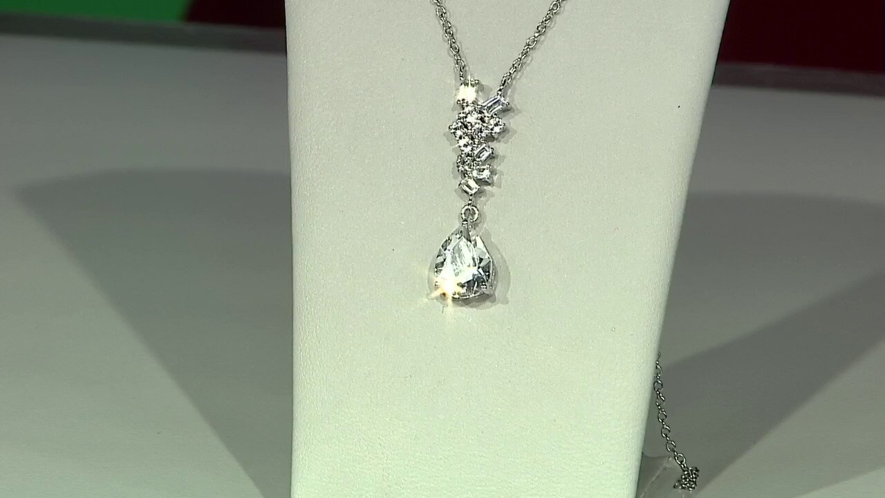 Video White Topaz Silver Necklace