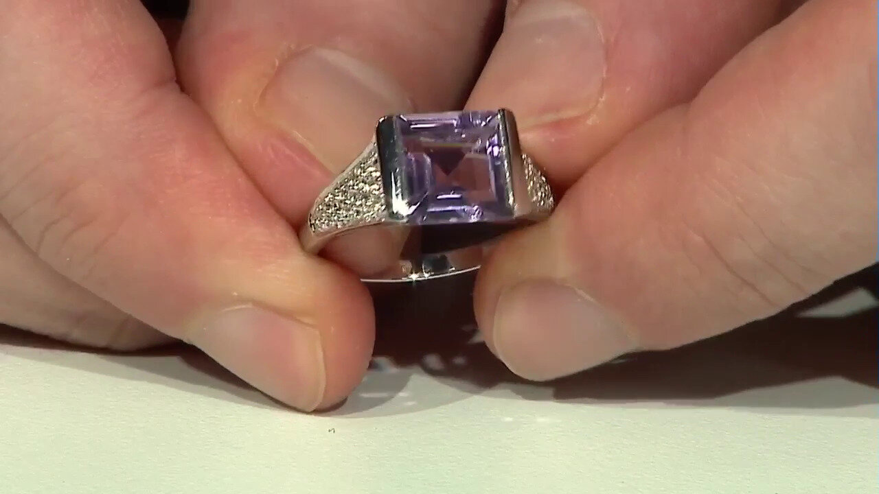 Video Bolivian Amethyst Silver Ring