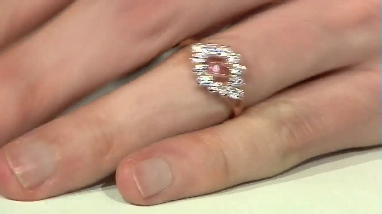 Video Bague en argent et Saphir Padparadscha