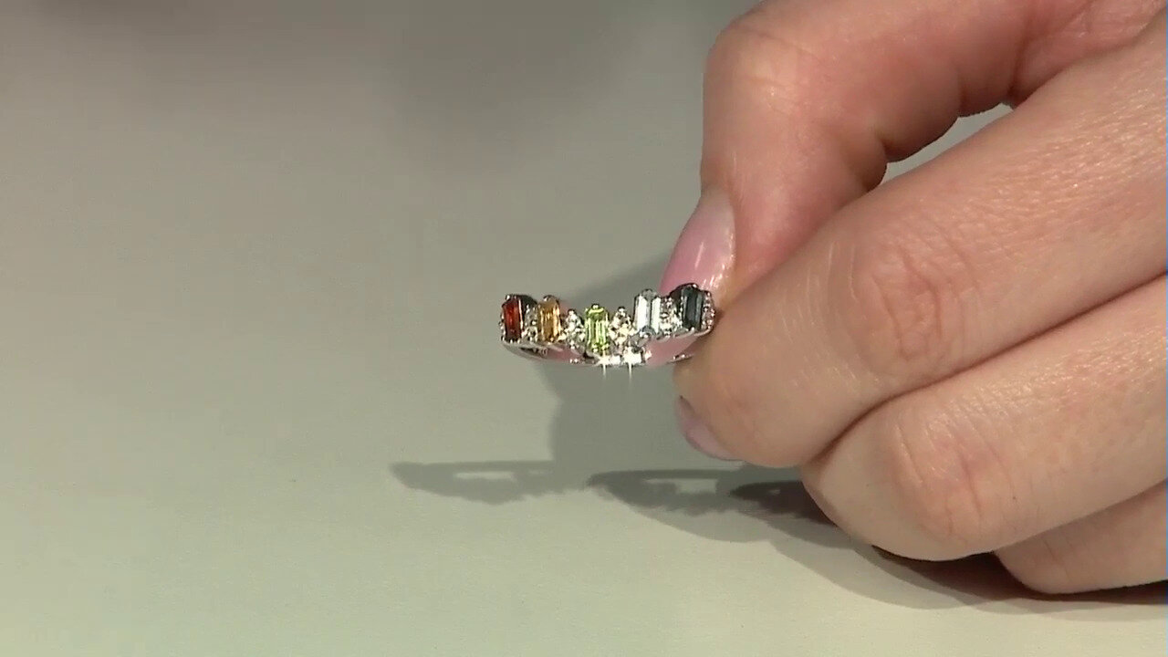Video Bague en argent et Topaze bleu de Londres