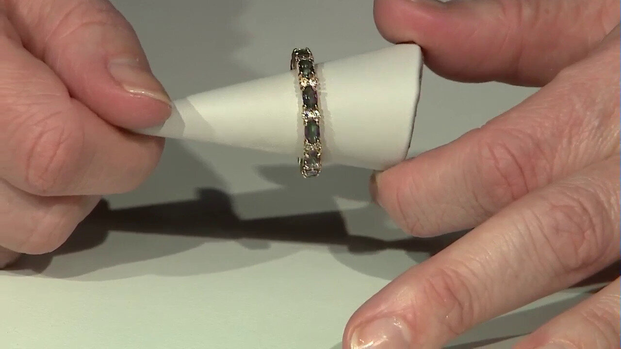 Video Zilveren ring met mystieke kwartskristallen