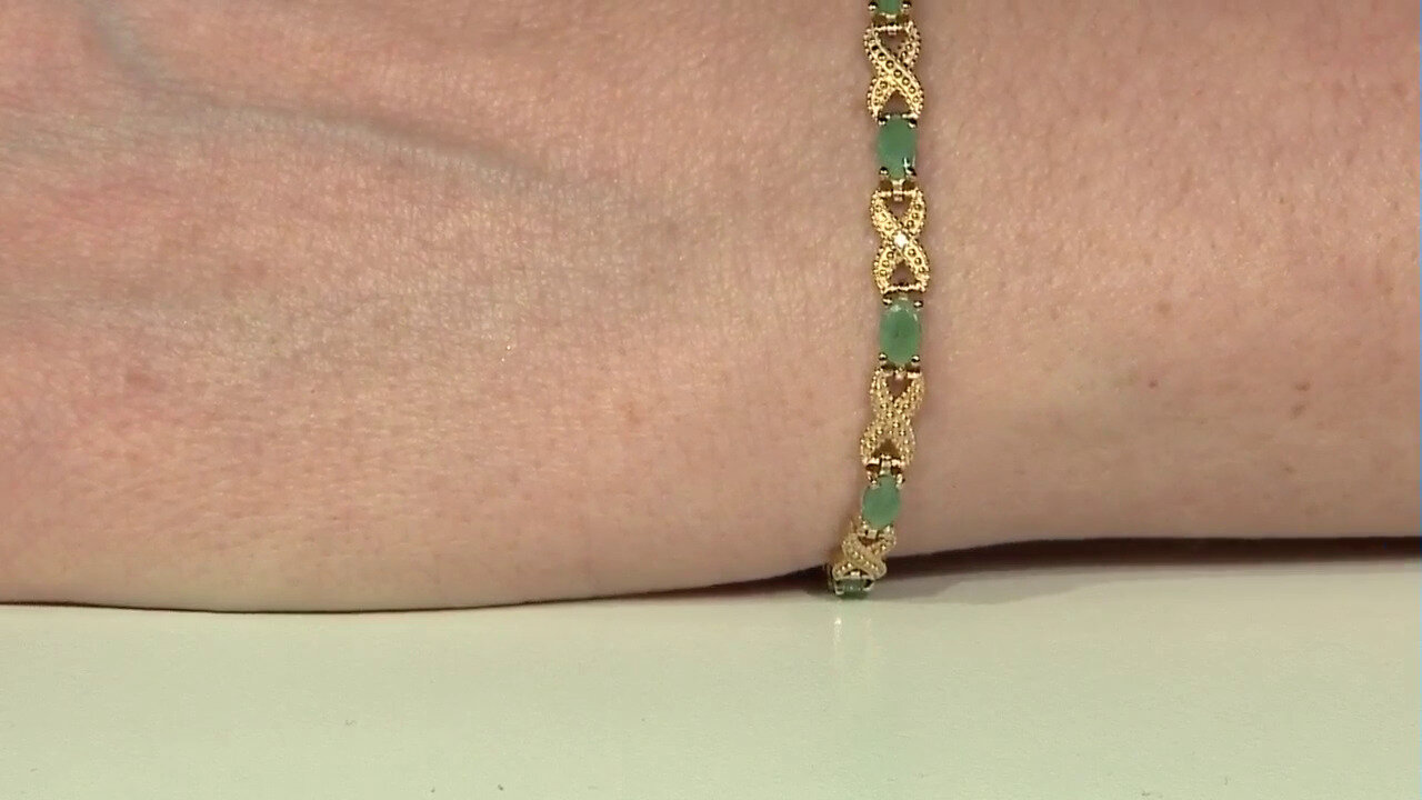 Video Brazilian Emerald Silver Bracelet