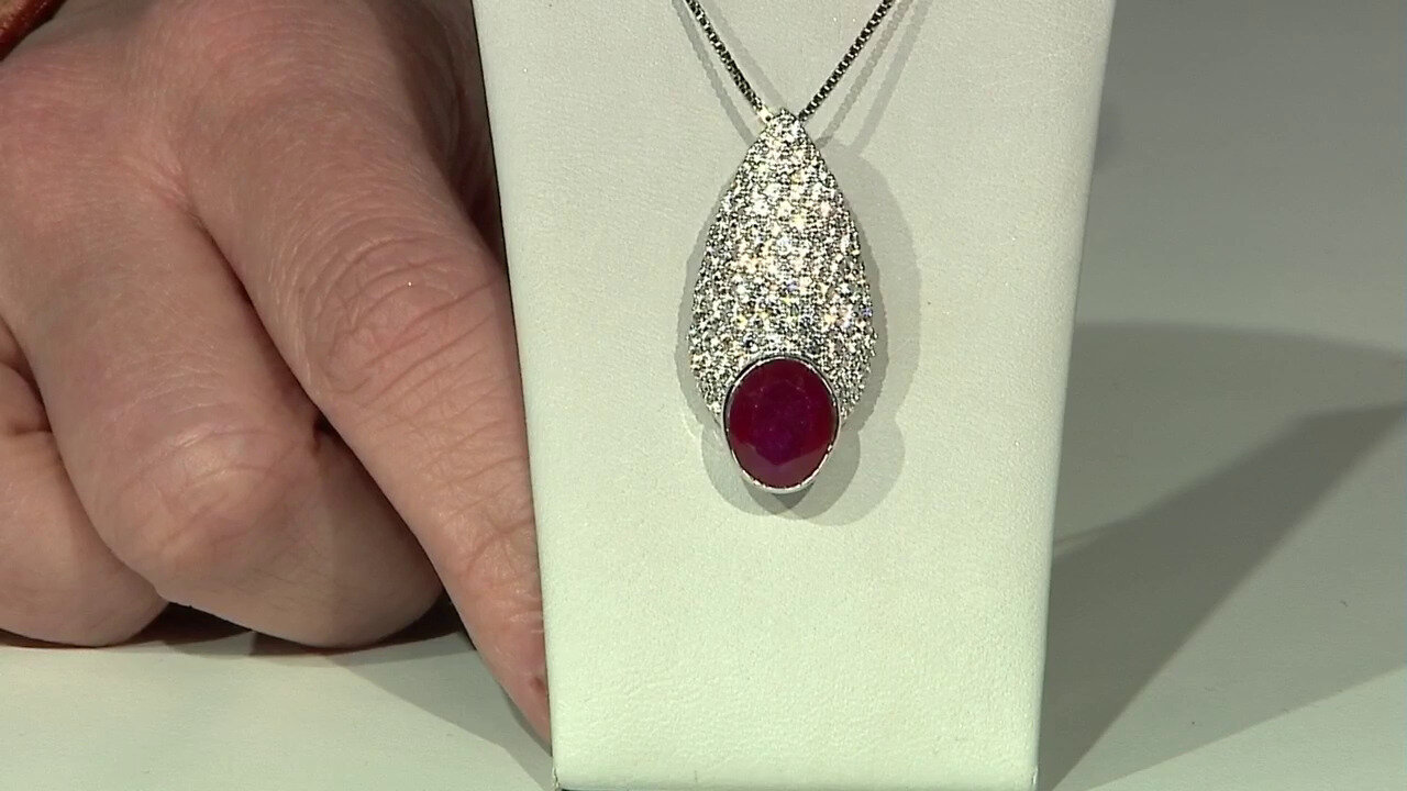 Video Madagascar Ruby Silver Pendant (de Melo)