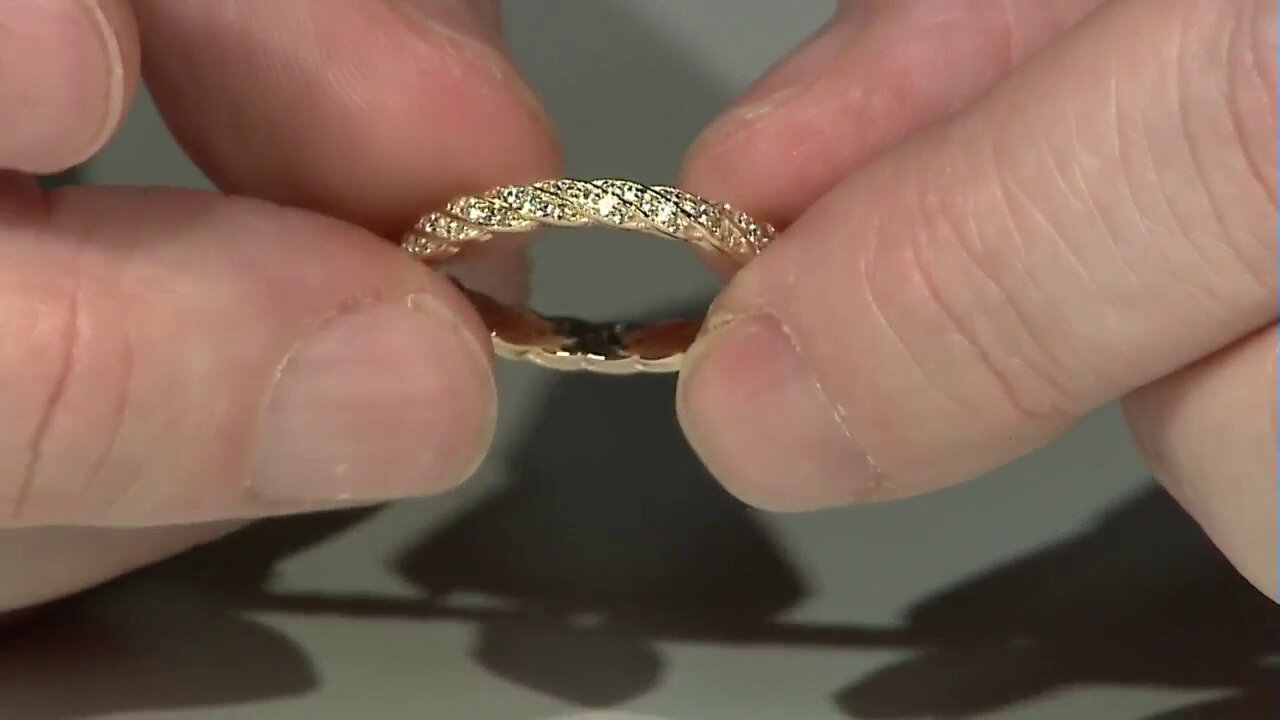 Video 9K Zircon Gold Ring