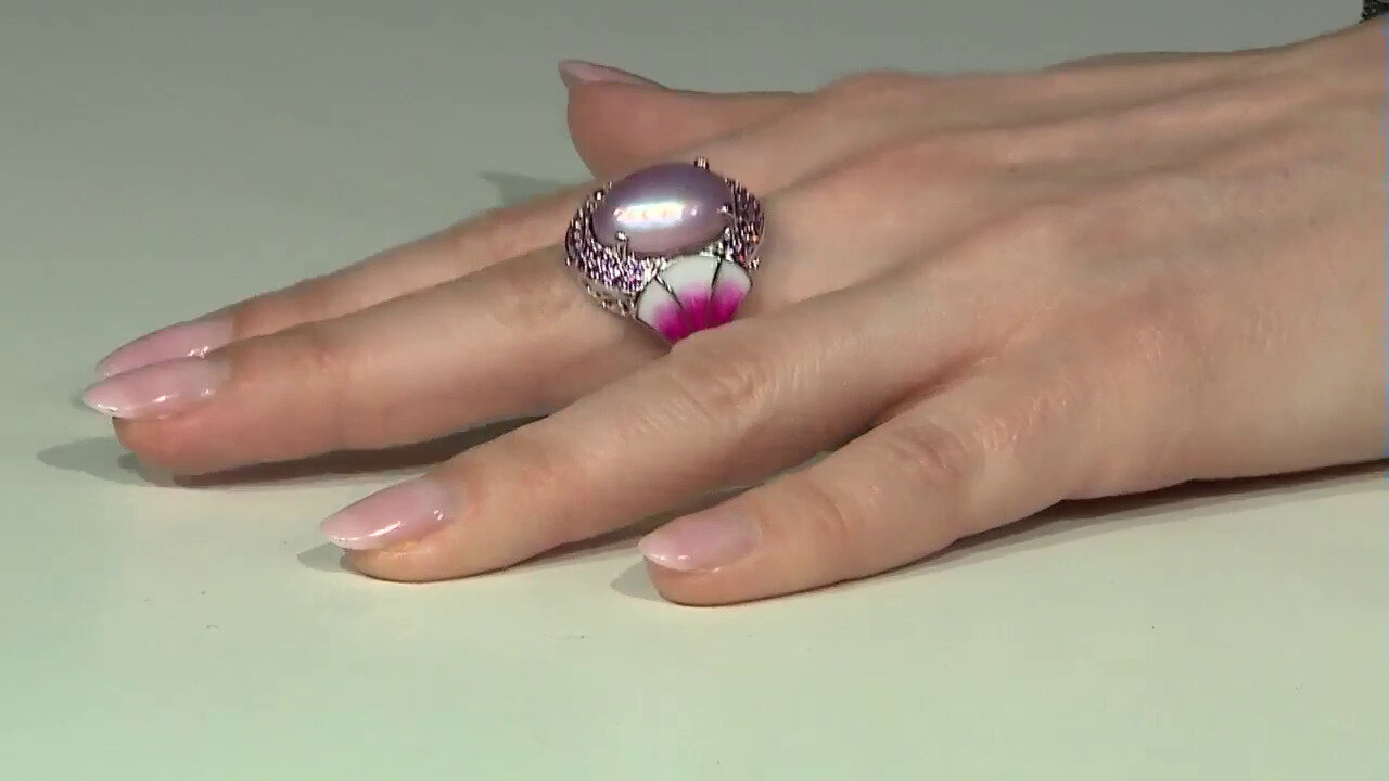 Video Mabe-Perlen-Silberring (Dallas Prince Designs)