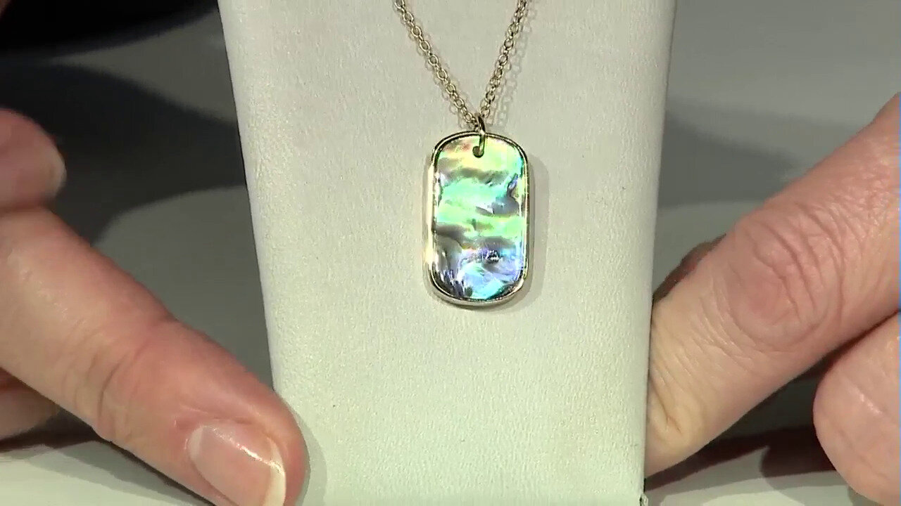 Video Abalone Shell Silver Necklace