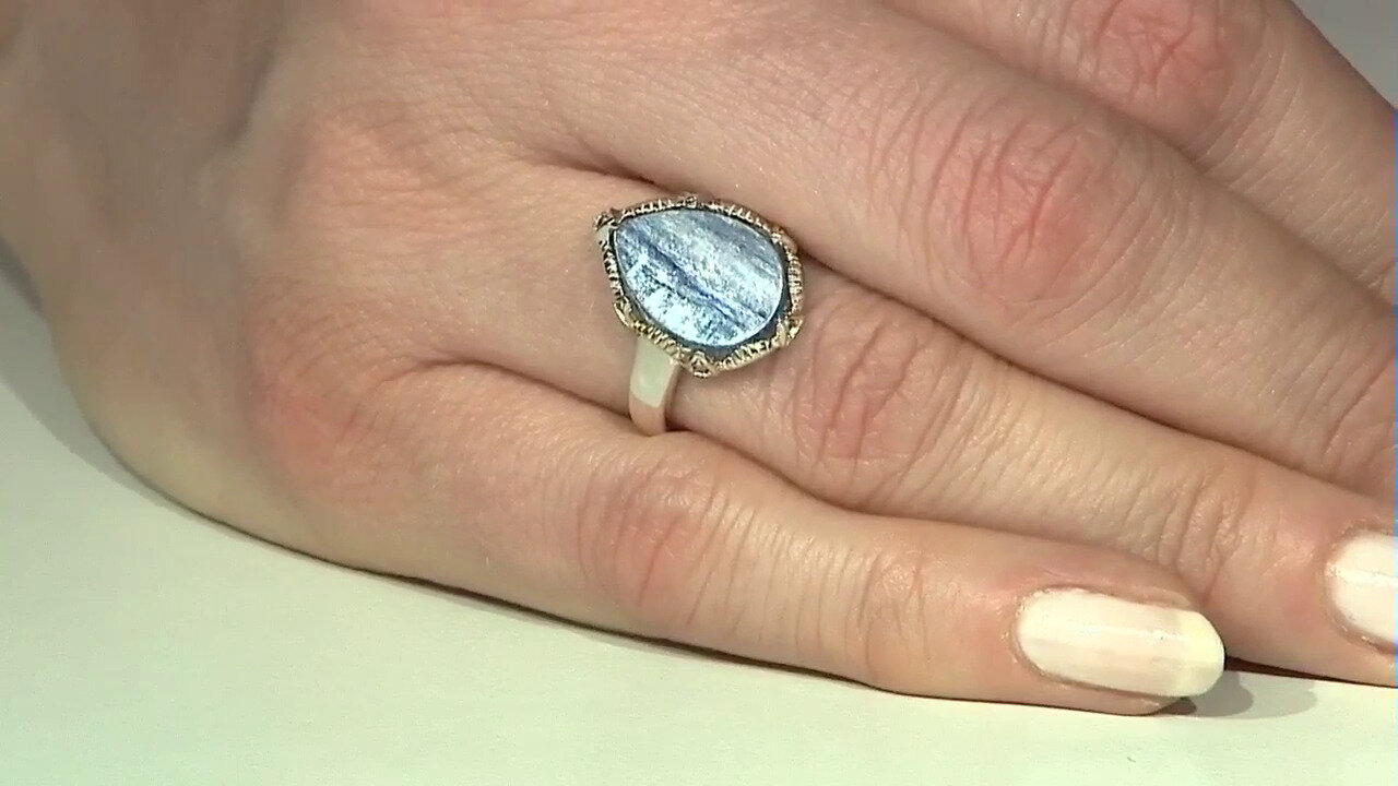 Video Zilveren ring met een kyaniet (Annette classic)
