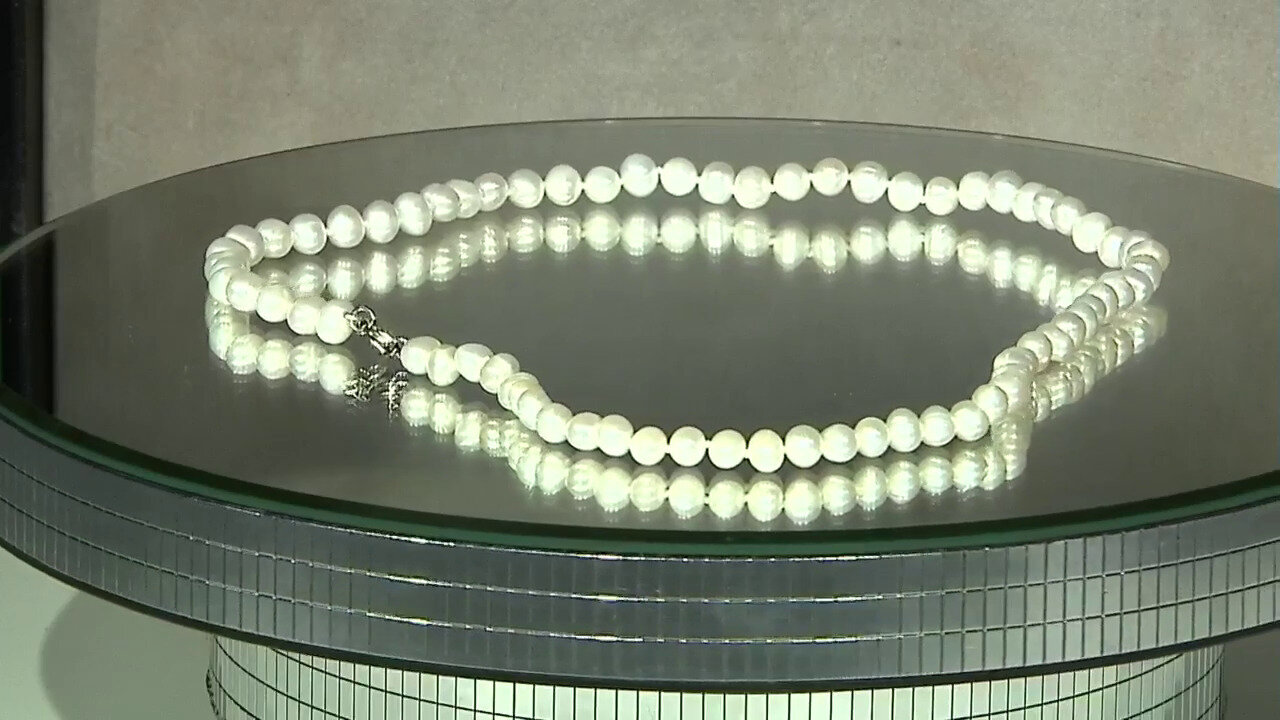 Video Freshwater pearl Silver Necklace
