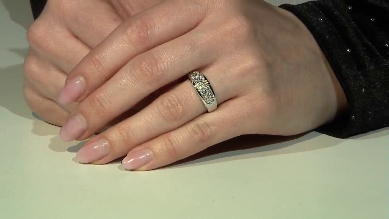 Video 14K IF (D) Diamond Gold Ring (Annette)