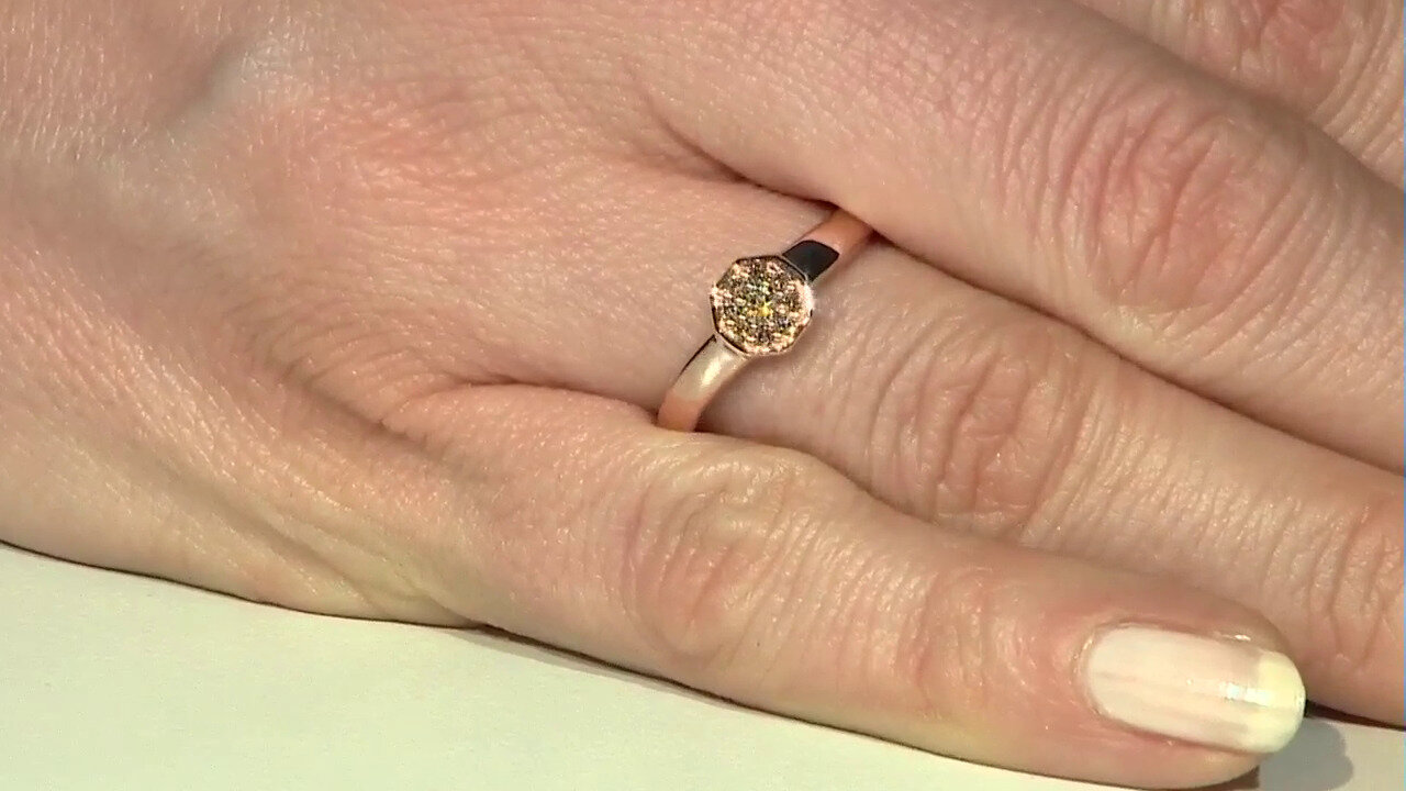 Video Anillo en oro con Diamante rosa de Francia de Argyle SI1 (Annette)