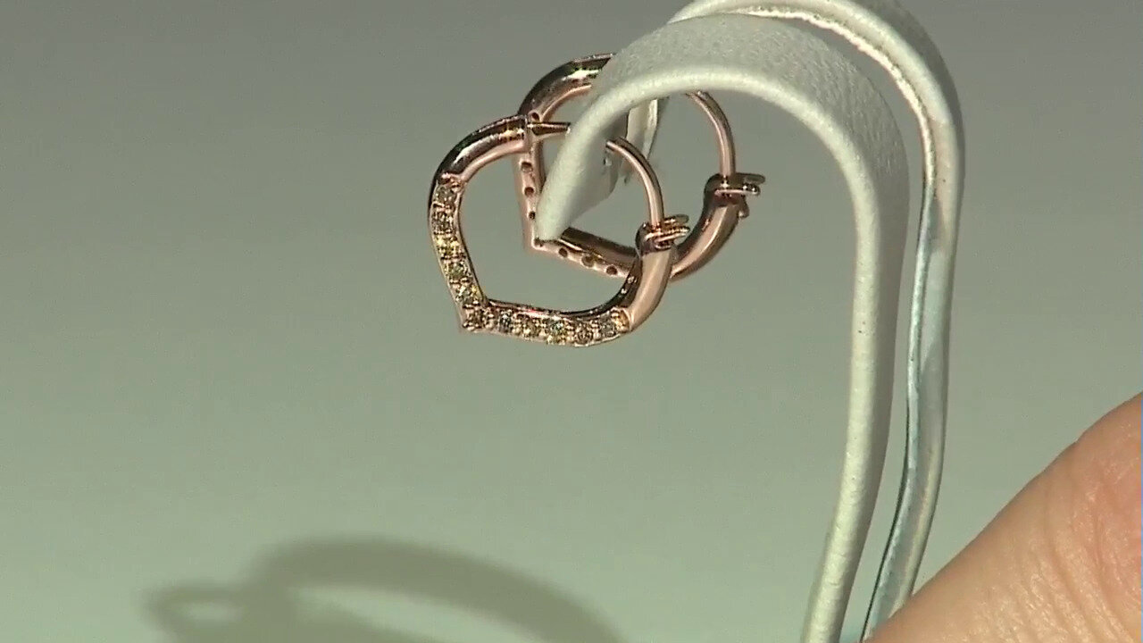 Video Pendientes en oro con Diamante rosa de Francia de Argyle SI1 (Annette)