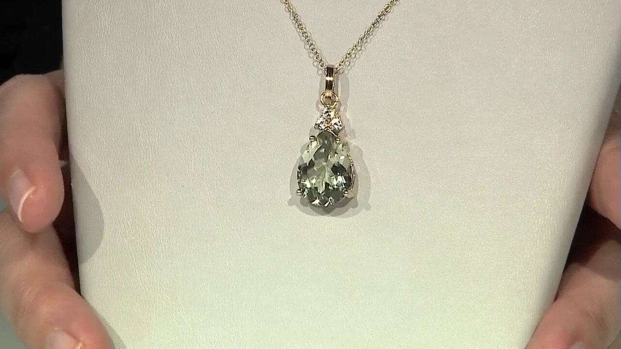 Video Green Amethyst Silver Necklace