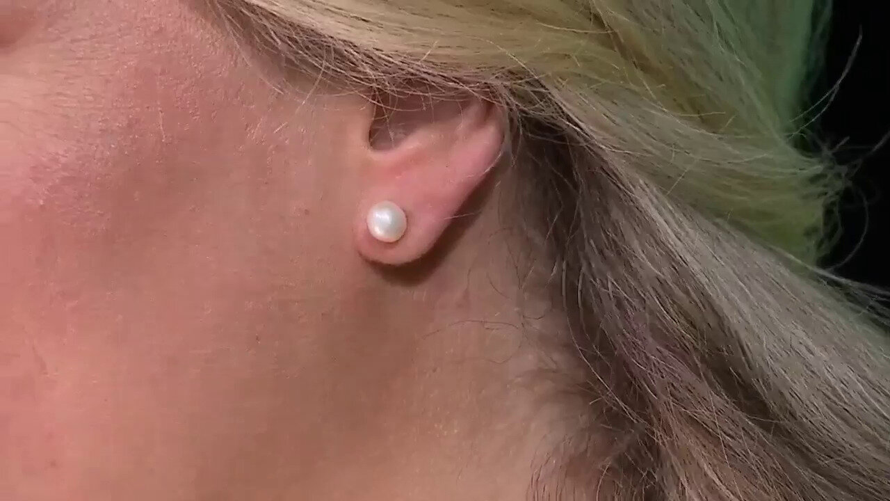 Video Boucles d'oreilles en argent et Perle de culture d'eau douce