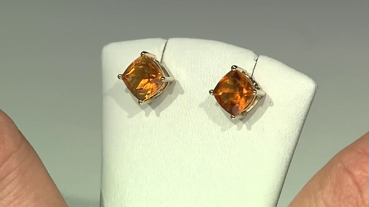 Video 10K Madeira Citrine Gold Earrings