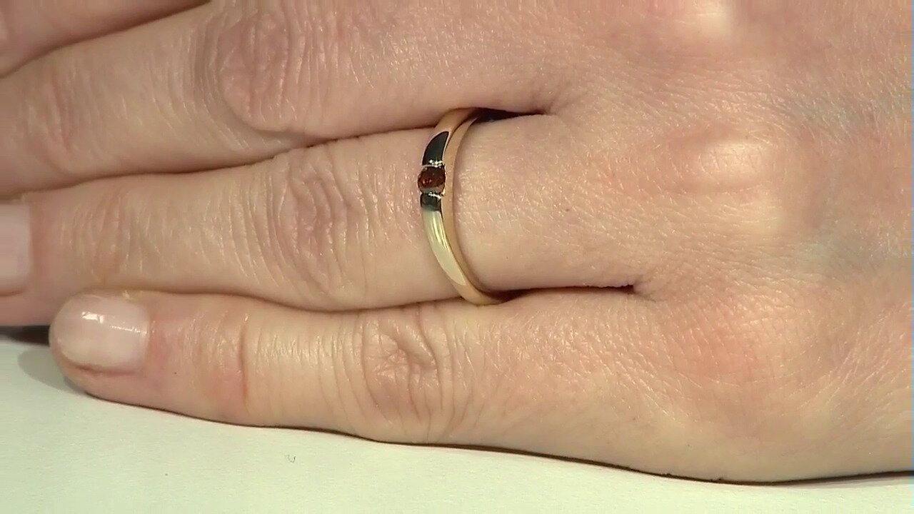 Video Gouden ring met een I1 Rode Diamant