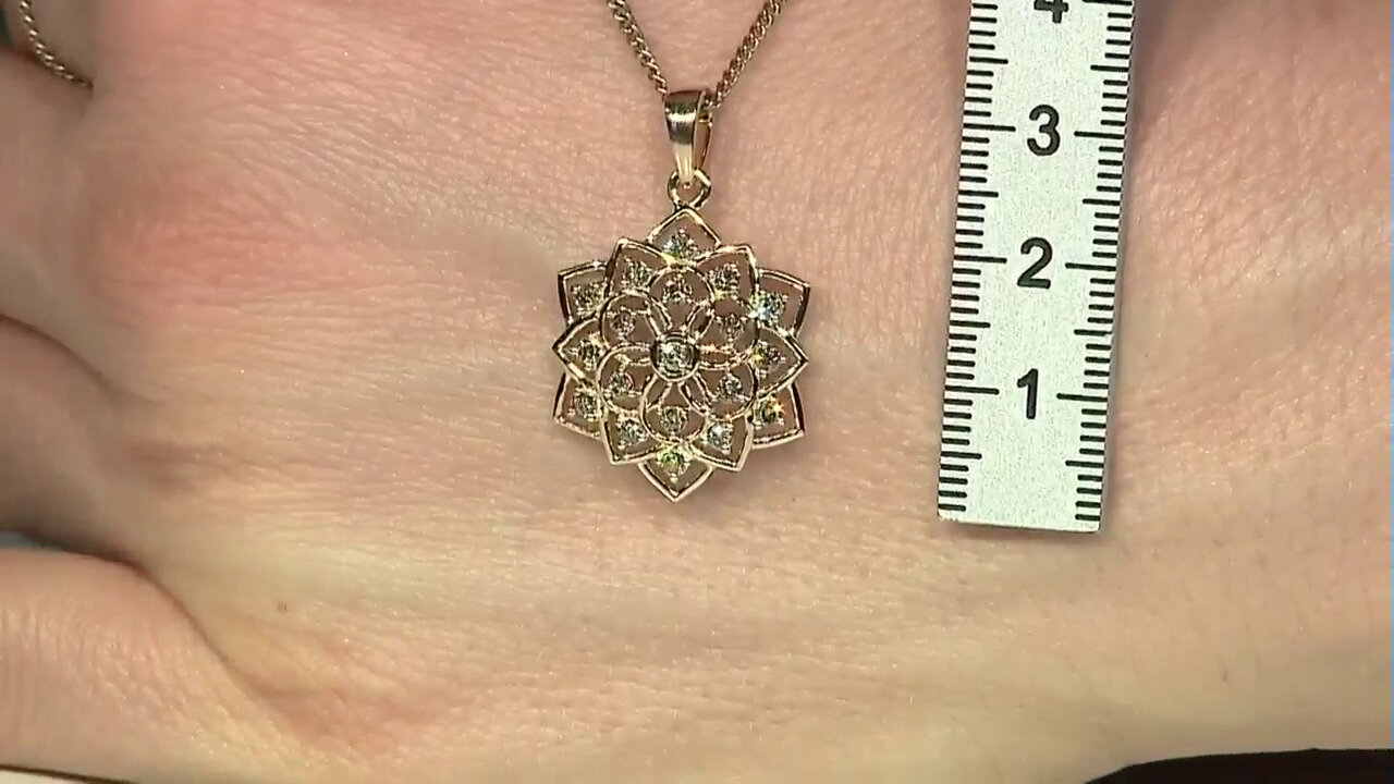 Video Pendentif en or et Diamant chocolat SI1